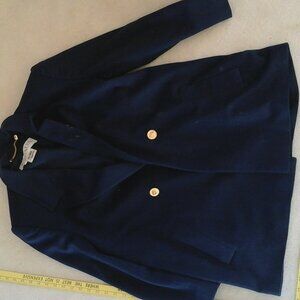 Women's Cashmere Blue Coat Escada Vintage 1990s Size 38